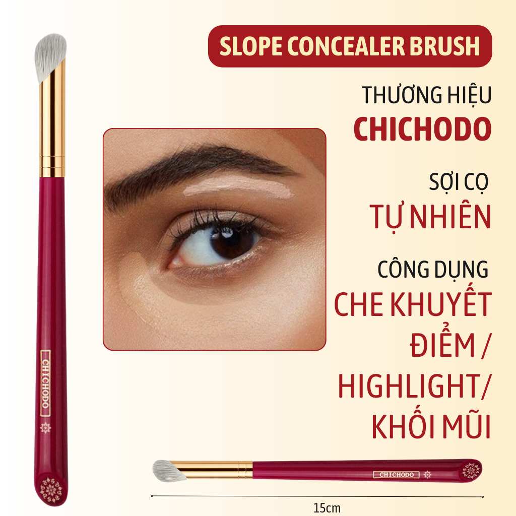 Cọ Che Khuyết Điểm/Highlight/Khối Mũi CHICHODO Slope Concealer Brush C125